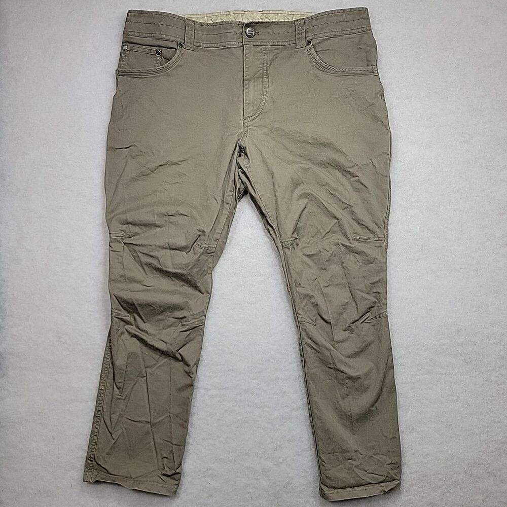 Kuhl Ryder Lite Pants Mens 40x29 Brown Tan Canvas Work Vintage Patina Dye
